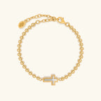 Sparkling Soul Mother of Pearl Cross Bracelet - Che Cose Belle