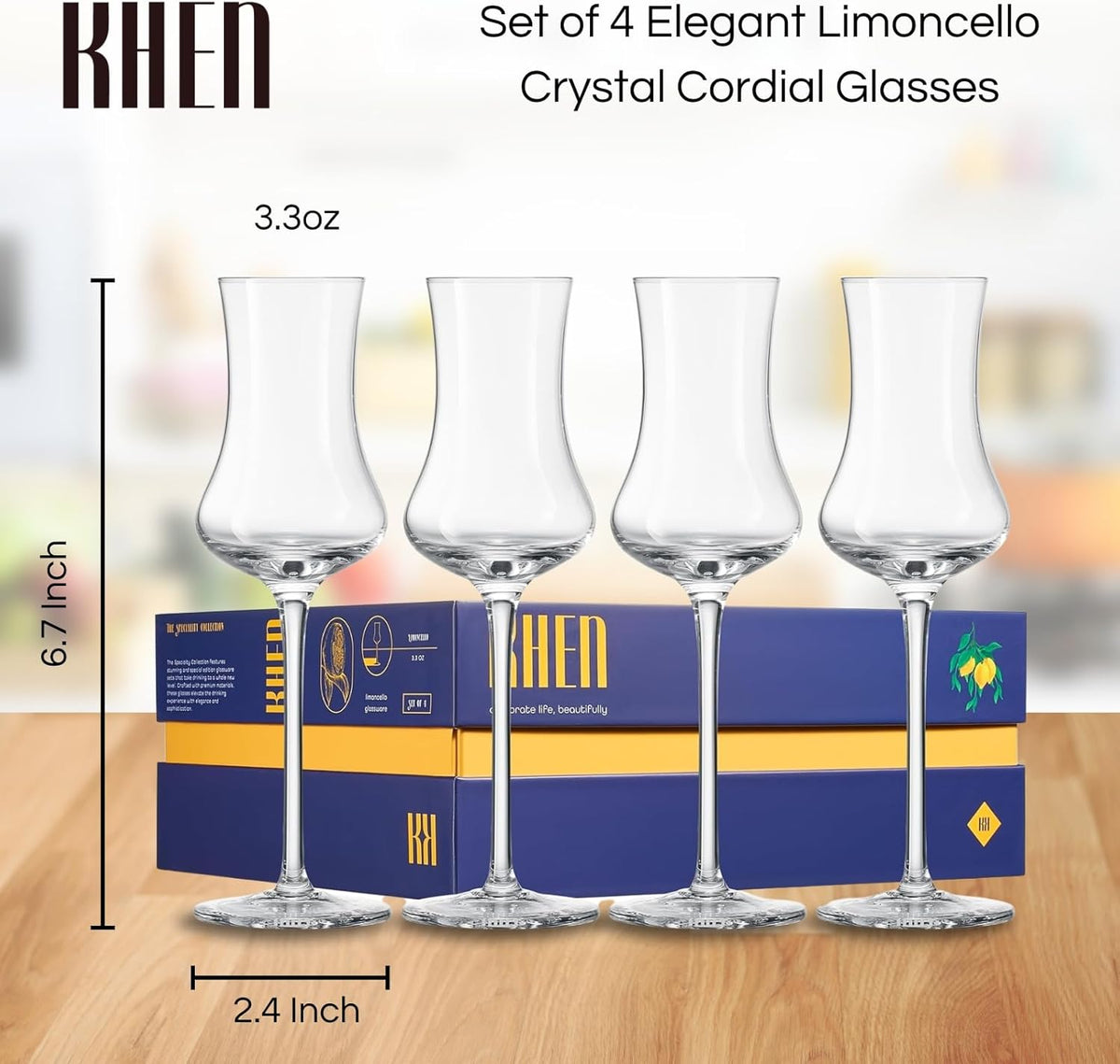 Specialty Limoncello Cocktail Glassware, Set of 4 - Che Cose Belle