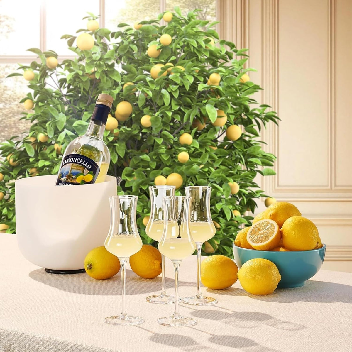 Specialty Limoncello Cocktail Glassware, Set of 4 - Che Cose Belle