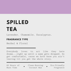 Spilled Tea, Lavender + Eucalyptus 11oz Candle - Che Cose Belle
