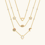 Spirit’s Transformation Multi - Symbol Mother of Pearl Layered Necklace - Che Cose Belle