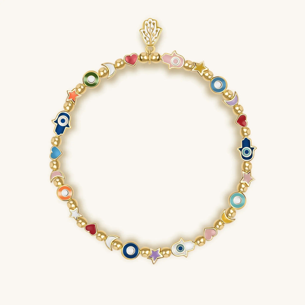 Spiritual Blessings - Enamel Multi Charm Bracelet - Che Cose Belle
