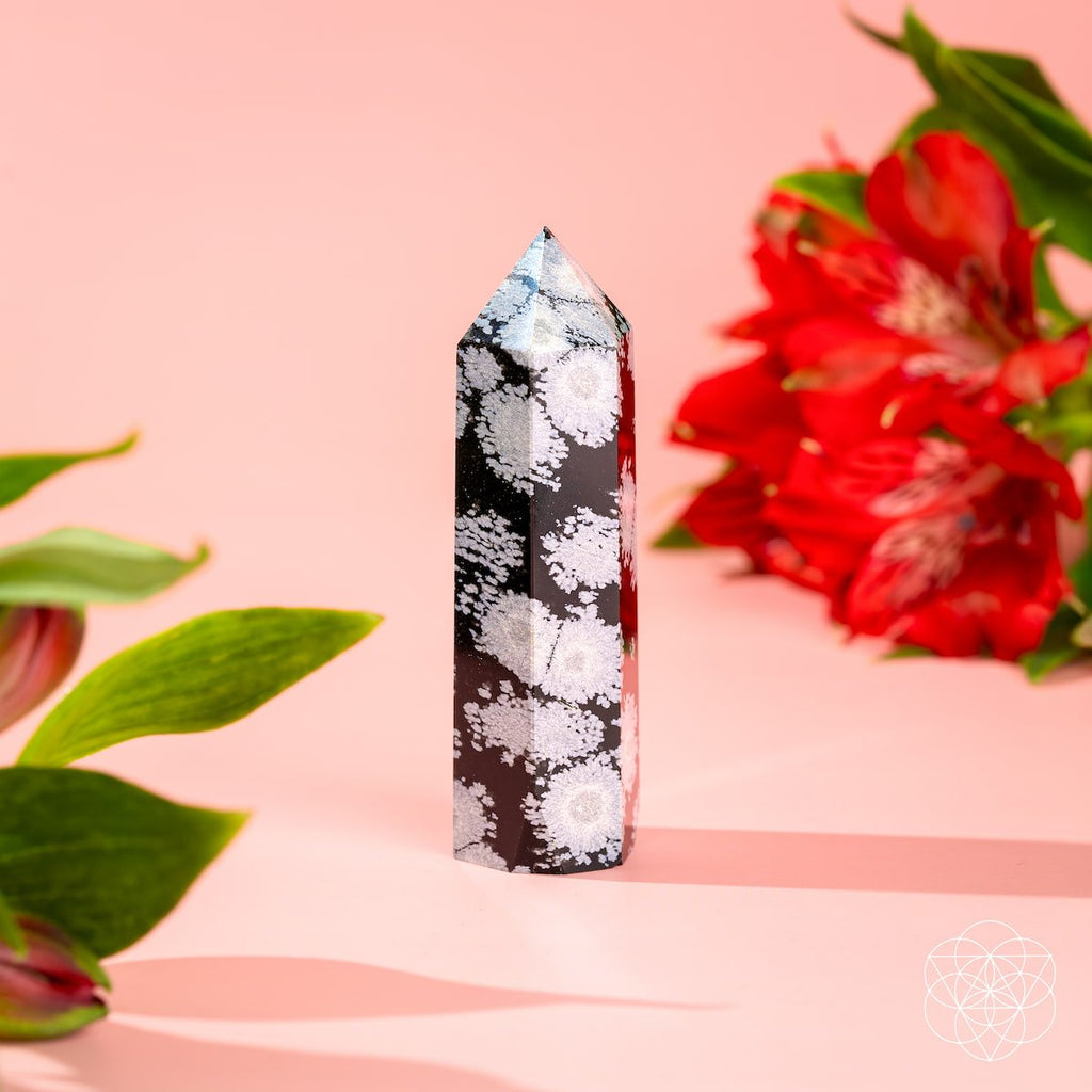 Spiritual Bodyguard - Snowflake Obsidian Point - Che Cose Belle
