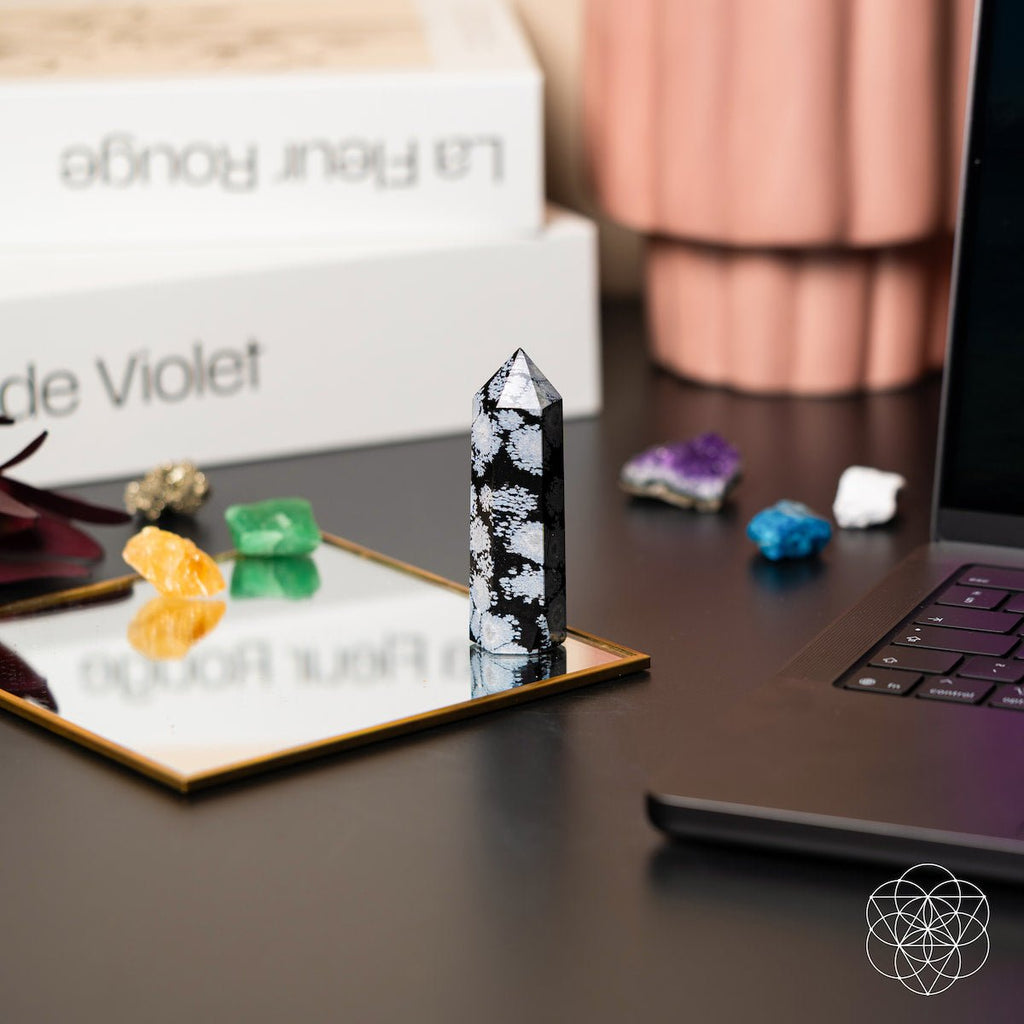 Spiritual Bodyguard - Snowflake Obsidian Point - Che Cose Belle