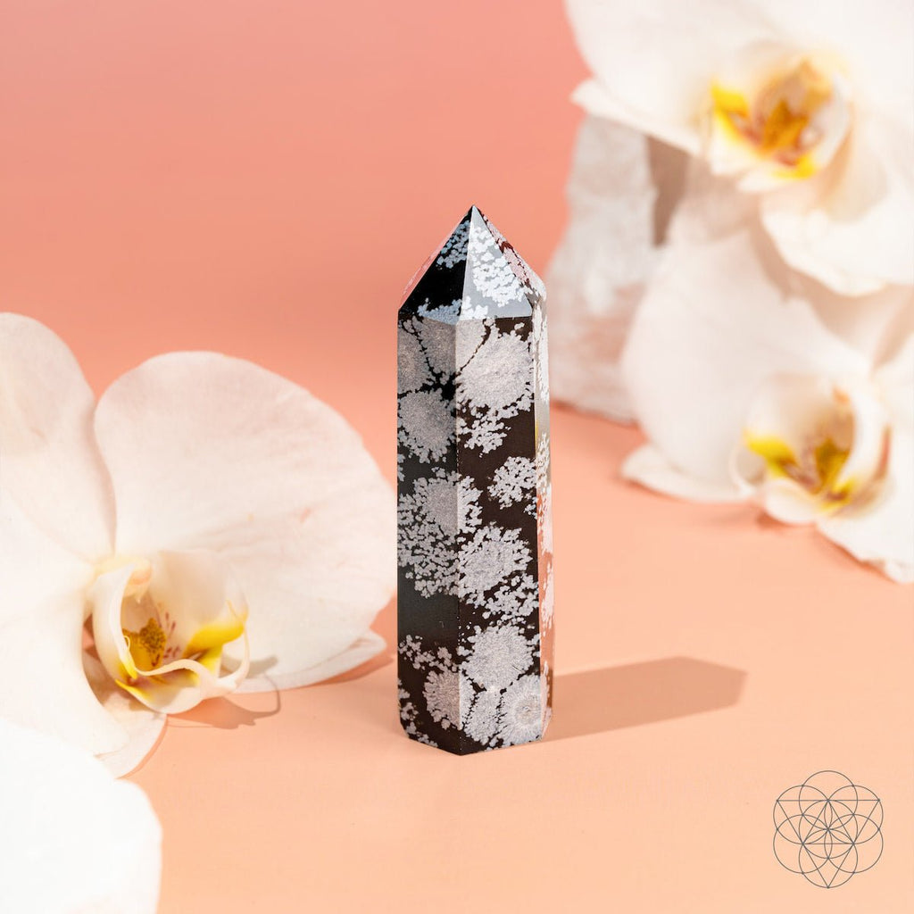 Spiritual Bodyguard - Snowflake Obsidian Point - Che Cose Belle