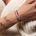 Spiritual Transformation - Amethyst Butterfly Charm Bracelet - Che Cose Belle