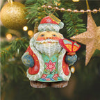 Spring Butterfly Santa Sculpted Hand-Painted Christmas Figurine by G. DeBrekht - Easter Spring Decor - 651826 - Che Cose Belle