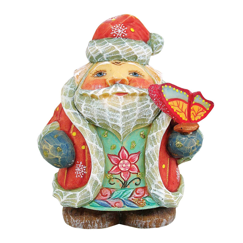 Spring Butterfly Santa Sculpted Hand-Painted Christmas Figurine by G. DeBrekht - Easter Spring Decor - 651826 - Che Cose Belle