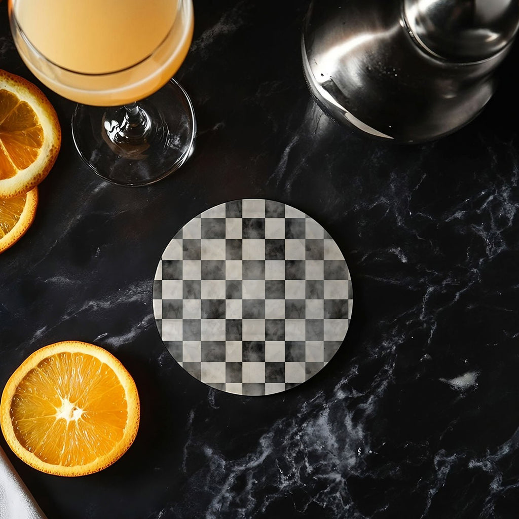 Spring Ceramic Coasters Set of 4 Courtly Check Designs Absorbent Drink Coasters for Table Protection - Che Cose Belle