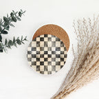 Spring Ceramic Coasters Set of 4 Courtly Check Designs Absorbent Drink Coasters for Table Protection - Che Cose Belle