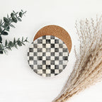 Spring Ceramic Coasters Set of 4 Courtly Check Designs Absorbent Drink Coasters for Table Protection - Che Cose Belle