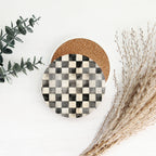 Spring Ceramic Coasters Set of 4 Courtly Check Designs Absorbent Drink Coasters for Table Protection - Che Cose Belle