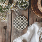 Spring Ceramic Coasters Set of 4 Courtly Check Designs Absorbent Drink Coasters for Table Protection - Che Cose Belle