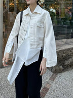 Spring New Vintage Casual Jeans Jacket Women Turn-down Collar Loose Sleeve Fashion Denim Coat Japanese All-match Outwears - Che Cose Belle