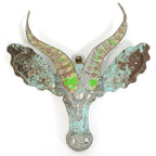 Springbok Animal Mask - Recycled Metal Wall Art - Che Cose Belle