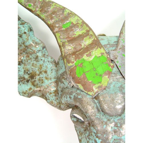 Springbok Animal Mask - Recycled Metal Wall Art - Che Cose Belle