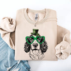 Springer Spaniel, Adorable Dog, St Patrick's Day, Lucky, Irish Sweatshirt - Che Cose Belle