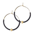 Sprinkles Hoop Earrings - Black/Gold - Che Cose Belle
