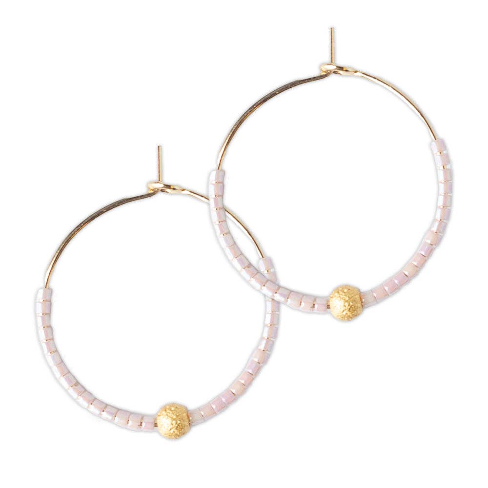 Sprinkles Hoop Earrings - Champagne/Gold - Che Cose Belle