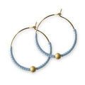Sprinkles Hoop Earrings - Sky Blue/Gold - Che Cose Belle