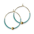 Sprinkles Hoop Earrings - Turquoise/Gold - Che Cose Belle