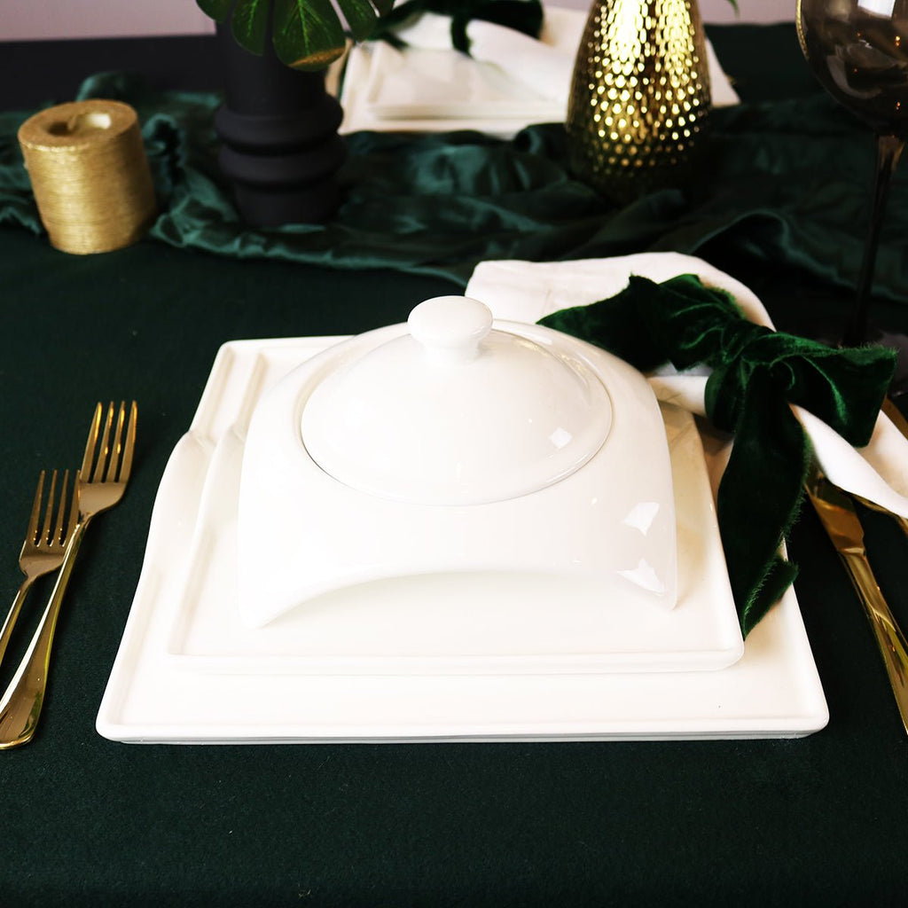 Square Porcelain Dinnerware Set - Che Cose Belle