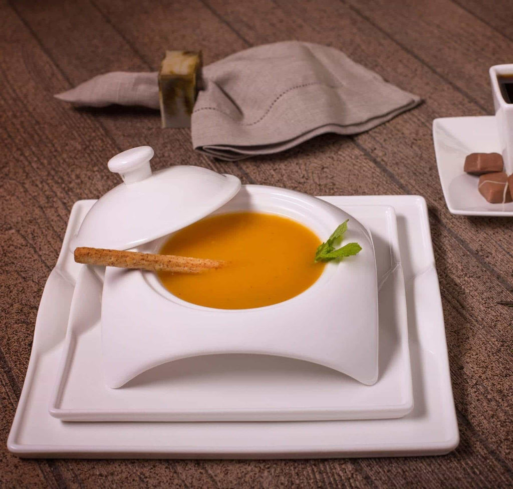 Square Porcelain Dinnerware Set - Che Cose Belle