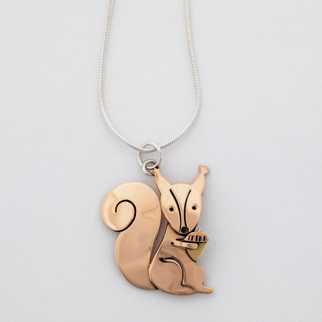 Squirrel Mixed Metal Necklace - Che Cose Belle