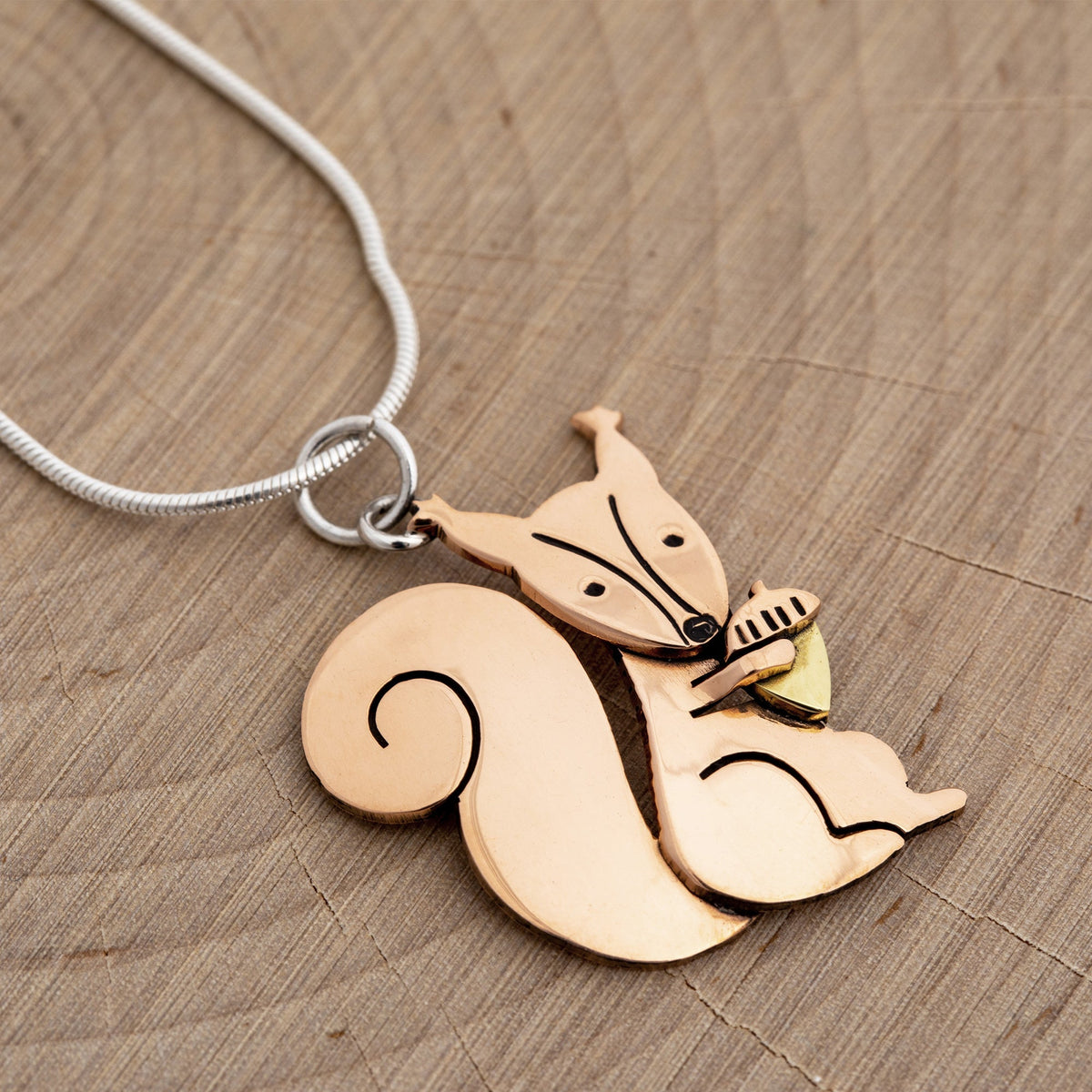 Squirrel Mixed Metal Necklace - Che Cose Belle