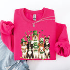 St Patrick's Dogs, Adorable, St Patrick's Day, Shamrock, Clover, Lucky, Leprechaun Sweatshirt - Che Cose Belle