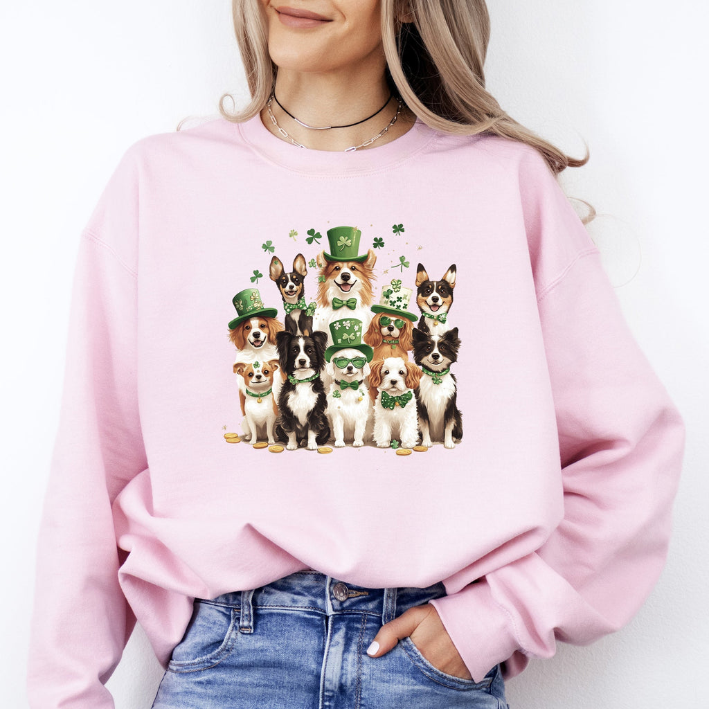 St Patrick's Dogs, Adorable, St Patrick's Day, Shamrock, Clover, Lucky, Leprechaun Sweatshirt - Che Cose Belle
