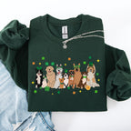 St Patrick's Dogs, Cute, St Patrick's Day, Shamrock, Clover, Lucky, Leprechaun Sweatshirt - Che Cose Belle