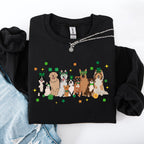 St Patrick's Dogs, Cute, St Patrick's Day, Shamrock, Clover, Lucky, Leprechaun Sweatshirt - Che Cose Belle