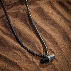 Stabilizing Energy - Hematite Onyx Evil Eye Pointer Necklace - Che Cose Belle