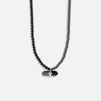 Stabilizing Energy - Hematite Onyx Evil Eye Pointer Necklace - Che Cose Belle