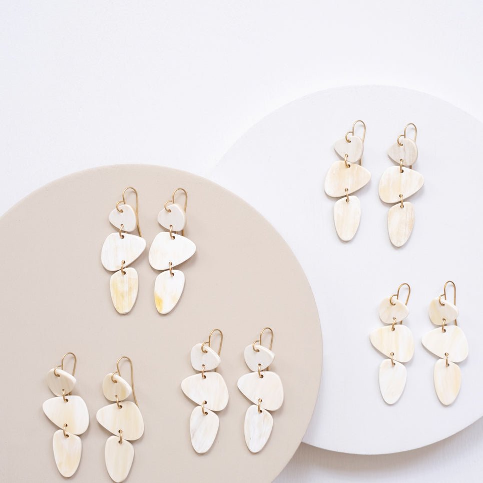 Stacked Stone Earrings - Che Cose Belle