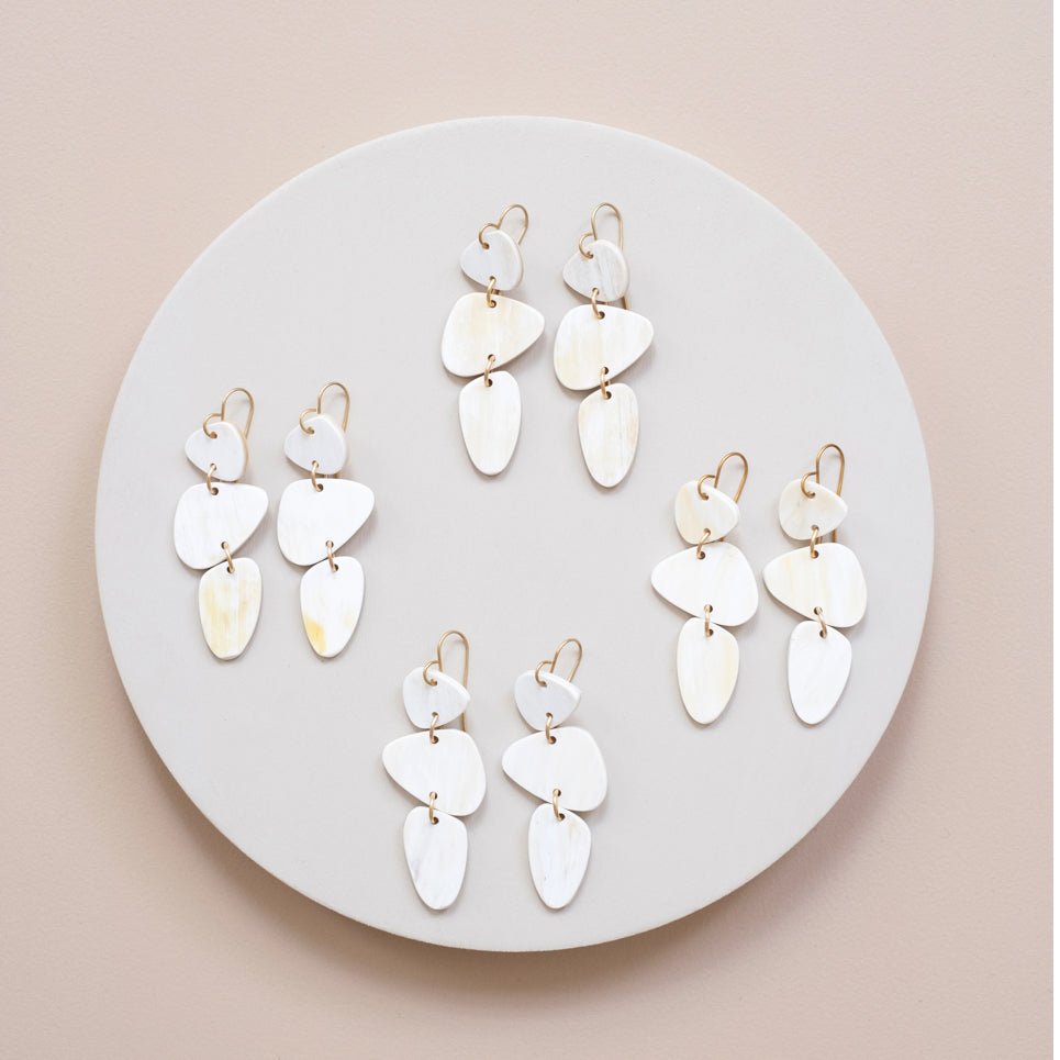 Stacked Stone Earrings - Che Cose Belle