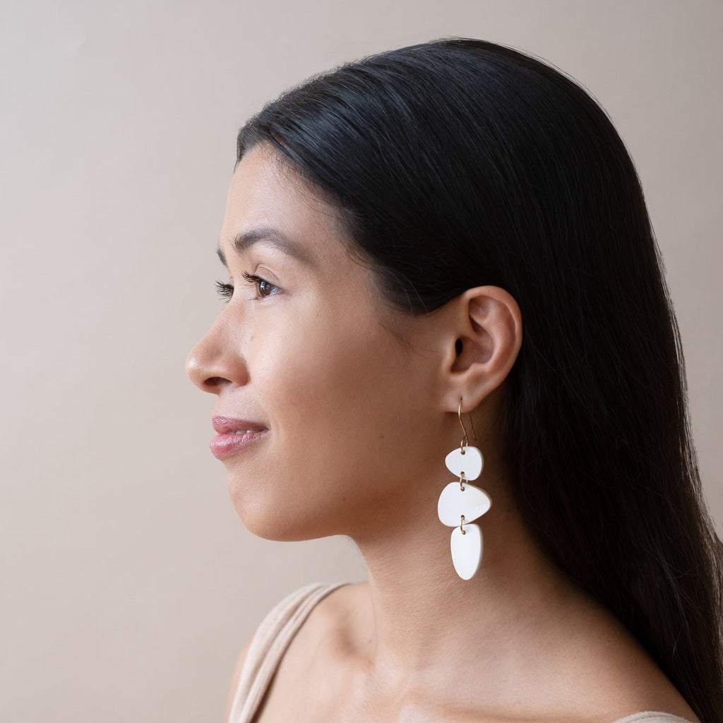 Stacked Stone Earrings - Che Cose Belle