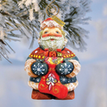Stacking Surprise Santa Sculpted Hand-Painted Christmas Figurine by G. DeBrekht - Christmas Santa Snowman Decor - 651828 - Che Cose Belle