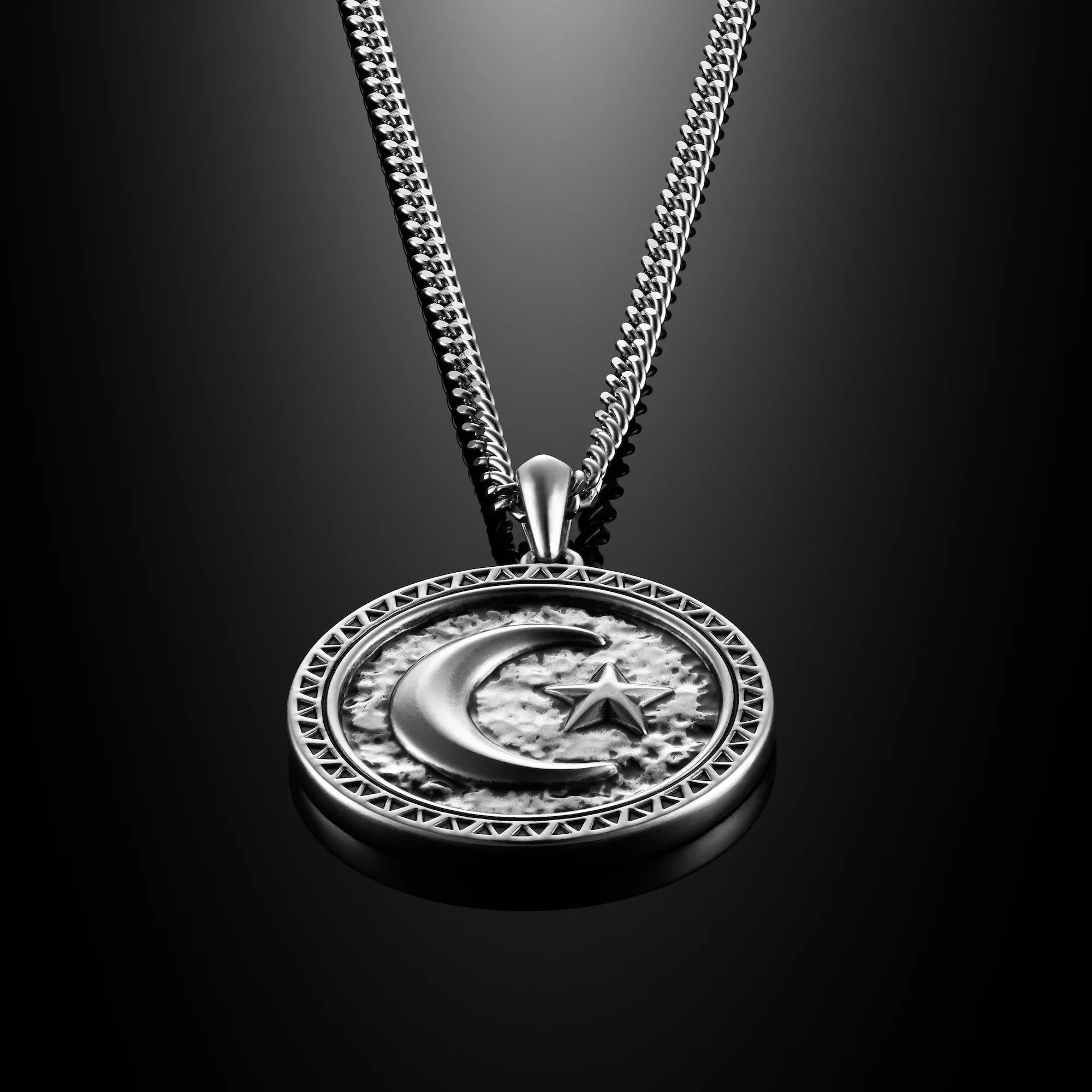 Star & Crescent Amulet - Sterling Silver - Che Cose Belle