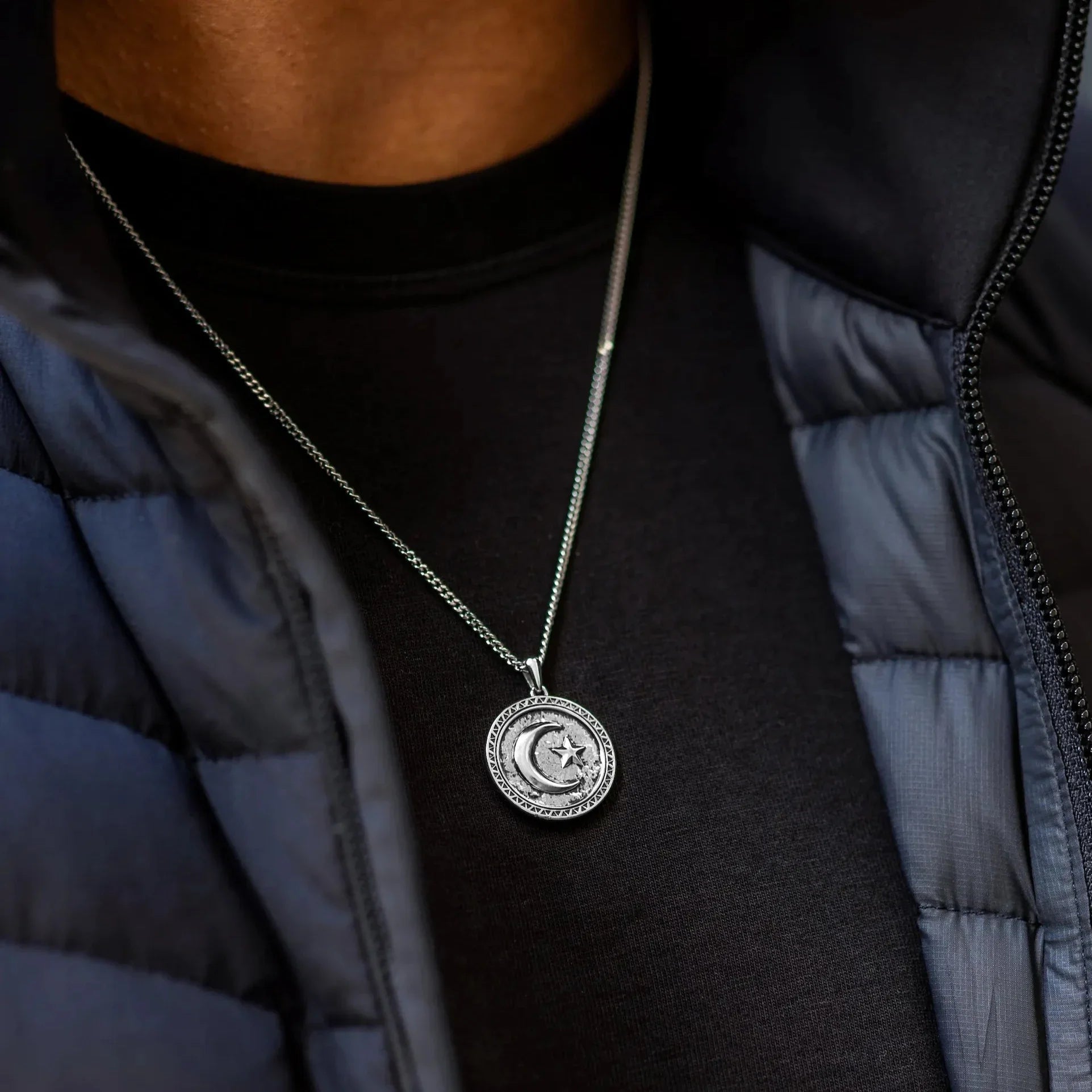 Star & Crescent Amulet - Sterling Silver - Che Cose Belle