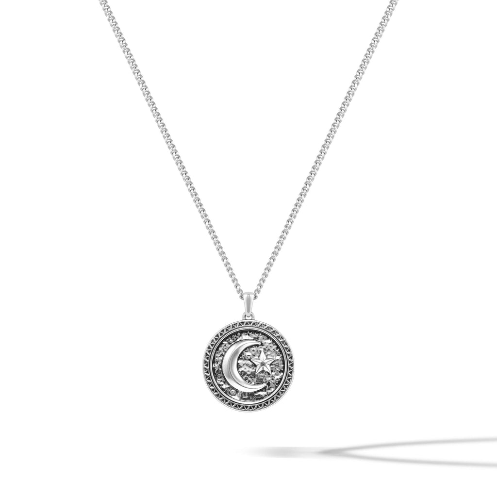 Star & Crescent Amulet - Sterling Silver - Che Cose Belle