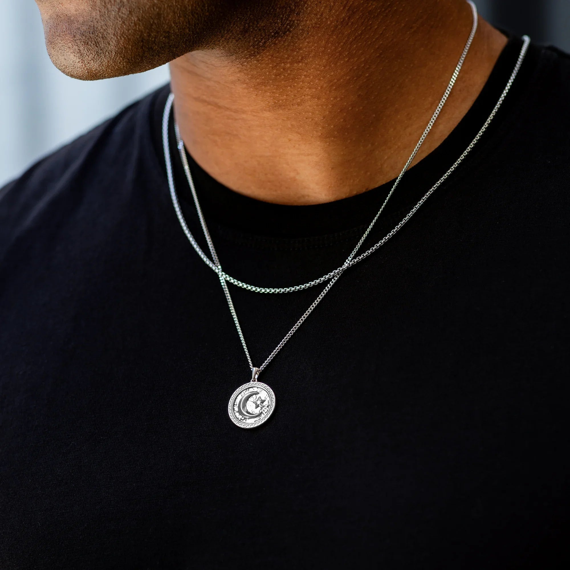 Star & Crescent Amulet - Sterling Silver - Che Cose Belle