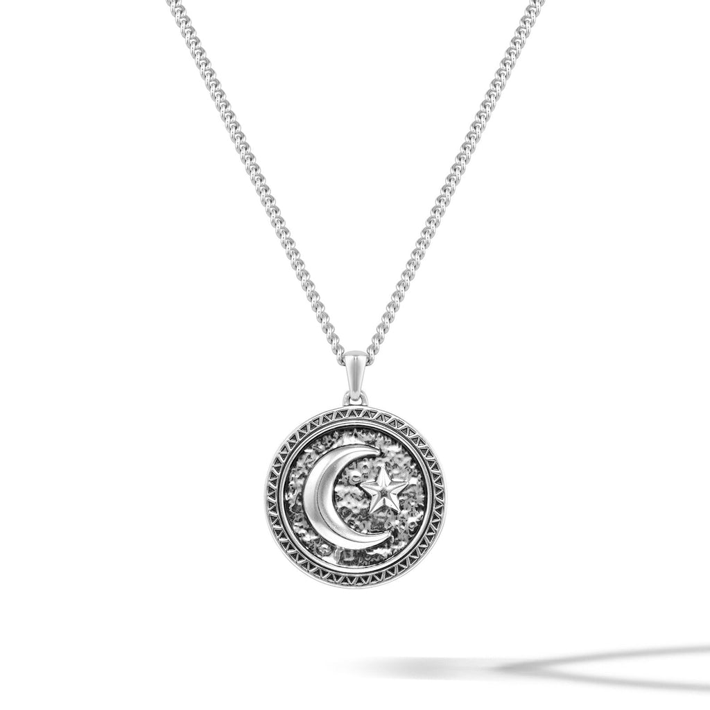 Star & Crescent Amulet - Sterling Silver - Che Cose Belle