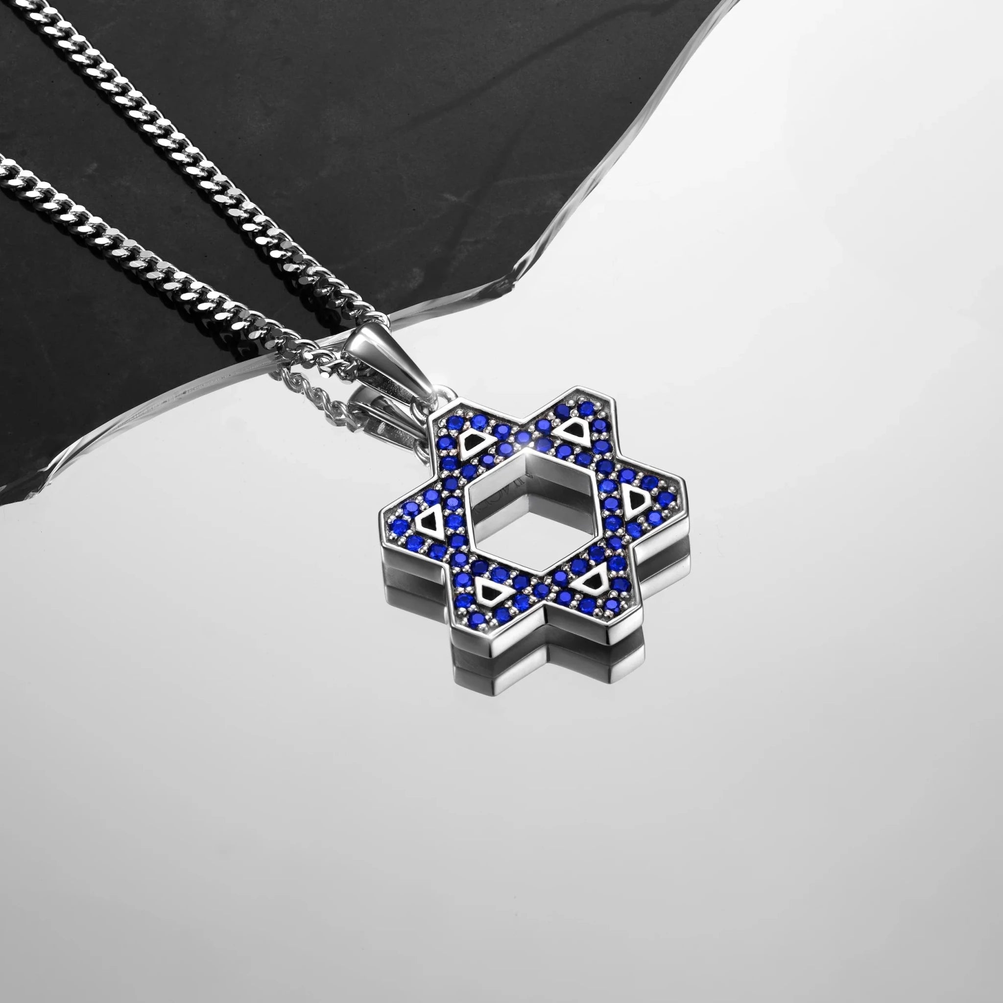 Star Of David Pendant - Sapphire - Che Cose Belle