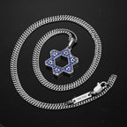 Star Of David Pendant - Sapphire - Che Cose Belle