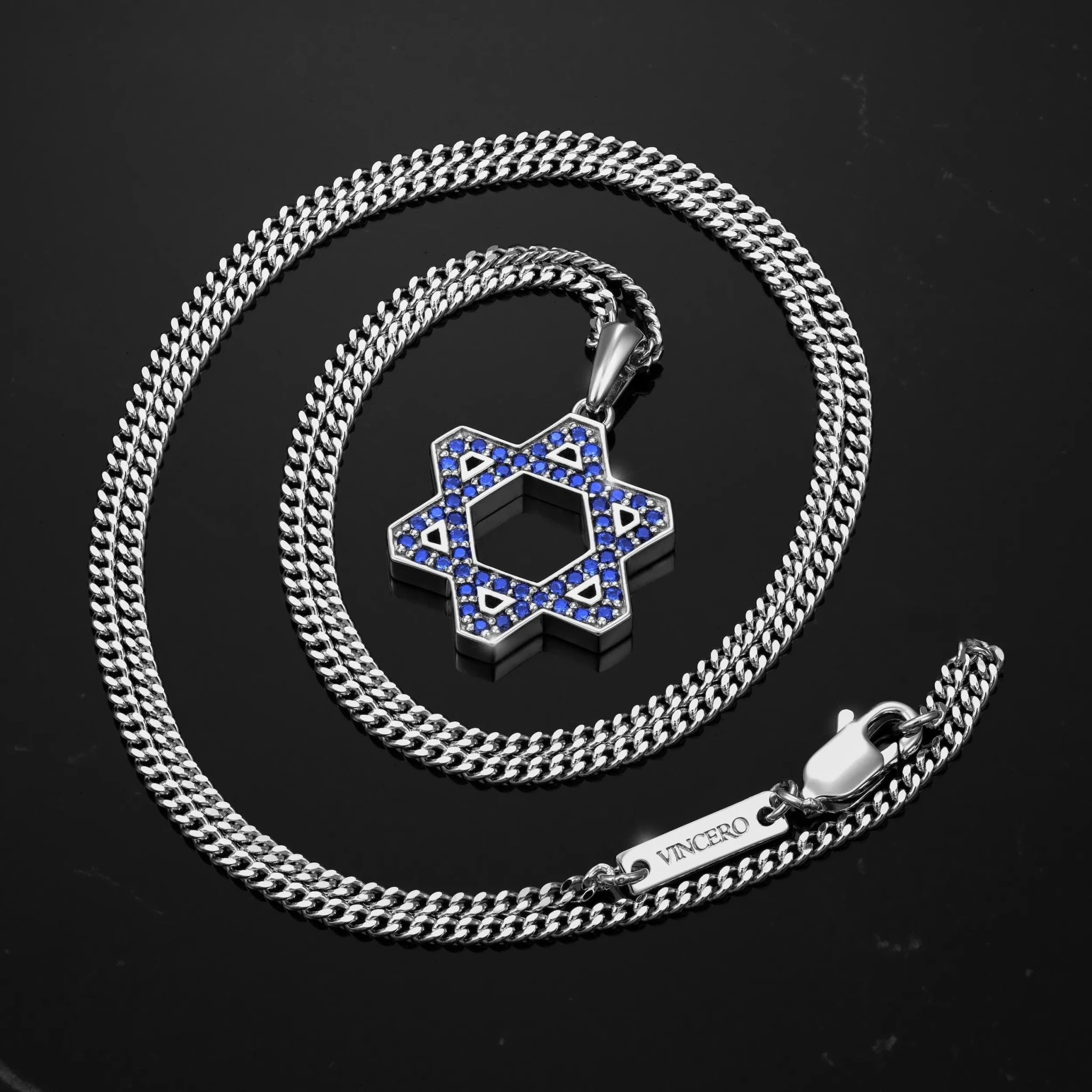Star Of David Pendant - Sapphire - Che Cose Belle