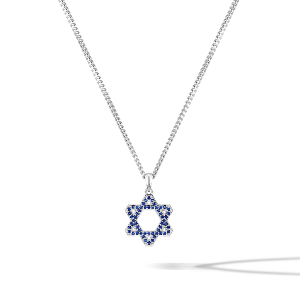 Star Of David Pendant - Sapphire - Che Cose Belle