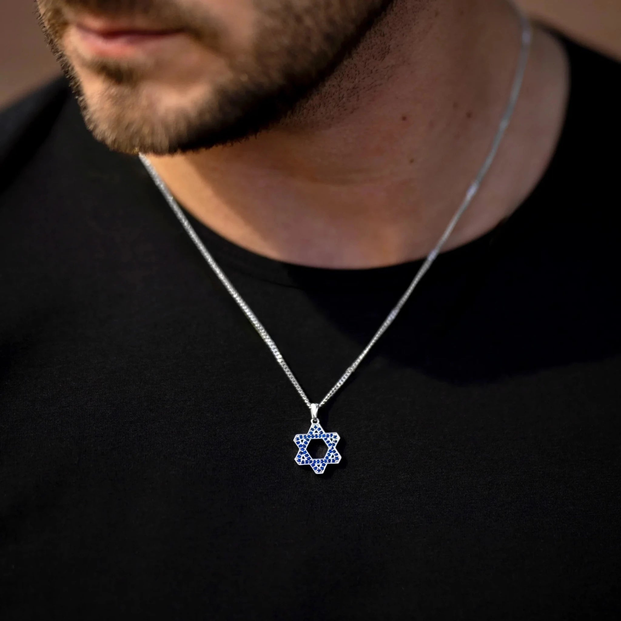 Star Of David Pendant - Sapphire - Che Cose Belle