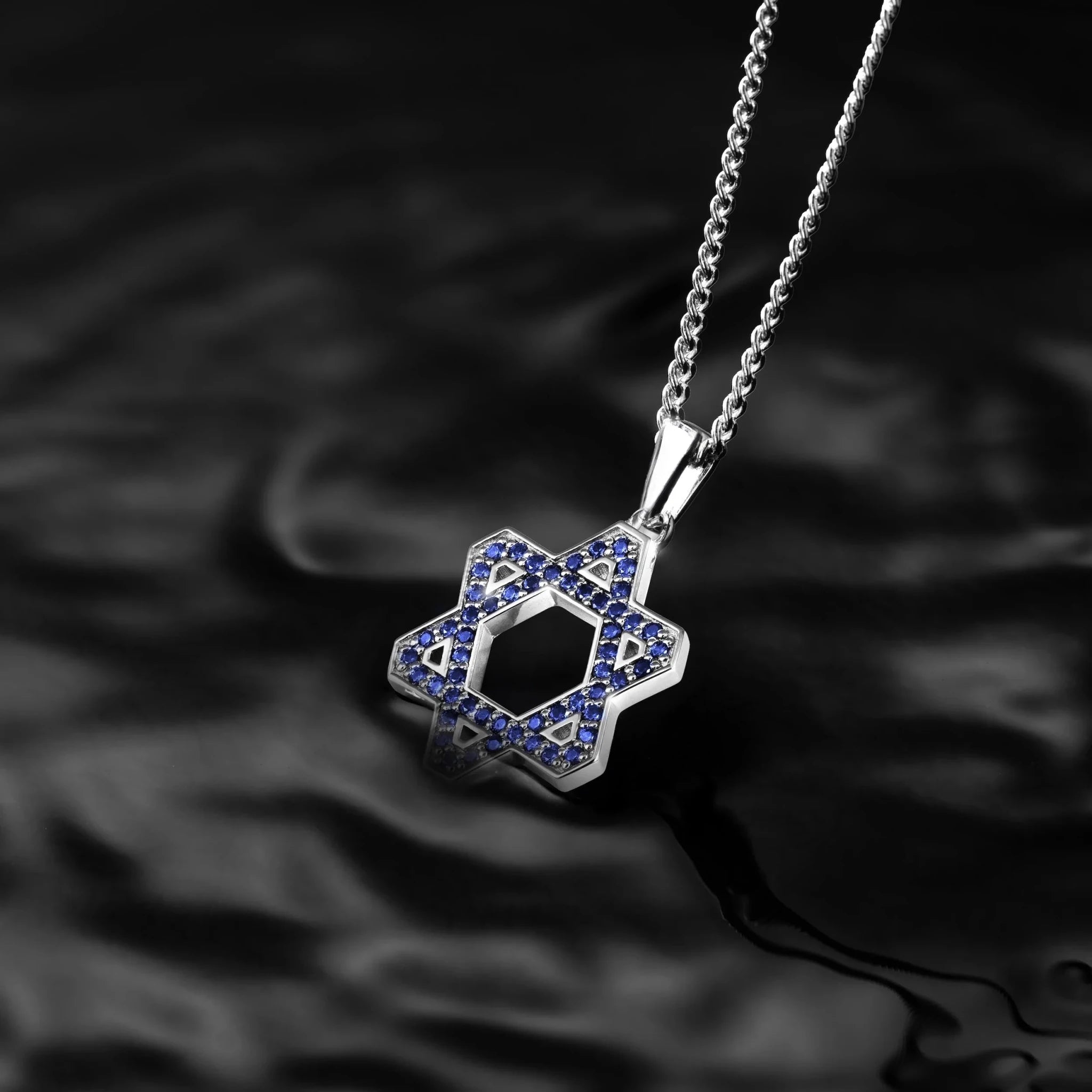 Star Of David Pendant - Sapphire - Che Cose Belle